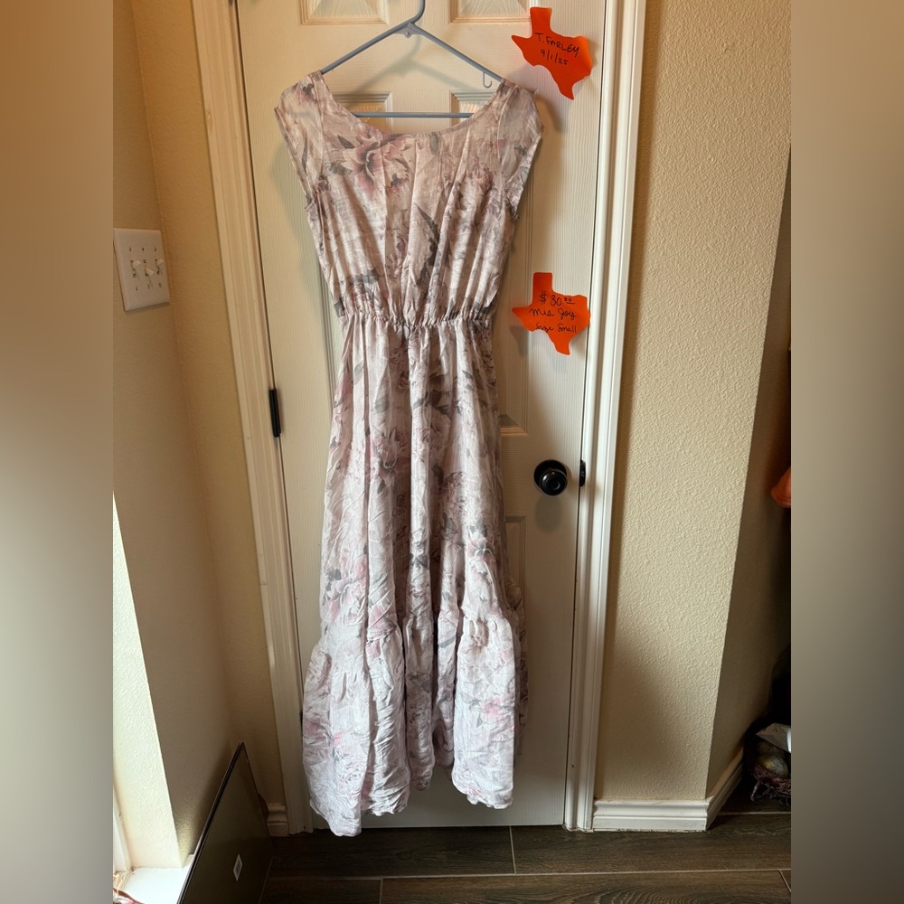 Joyfolie Blush Floral Maxi Dress